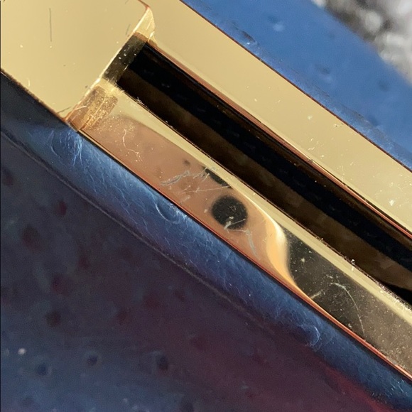 Kate Spade ostrich leather satchel VICTORIA FALLS Madeline - Picture 6 of 12